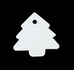 Prismærke - hangtag. Juletræ. Karton. 54 mm. 100 stk.