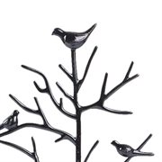Smykkestativ "Træ med fugle" til øreringe, kæder m.m. Close up