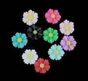 Resin cabochon "Marguerit - Daisy" 9 mm. 50 stk.