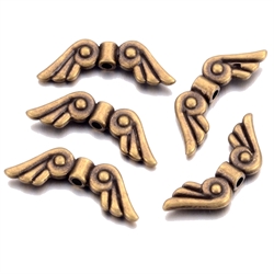 Englevinger. Antik Bronze look. 21mm. 10 stk.