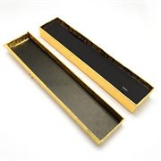 Gaveæske - smykkeæske til halskæder m.m. 21 cm. Guld med roser. Indvendig eks.