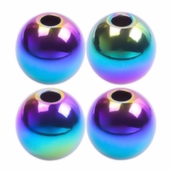 Perle i rustfri stål. PVD vakuum behandlet. 10 mm. 10 stk.