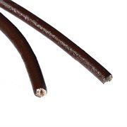 Lædersnor. Chokolade brun. 3 mm