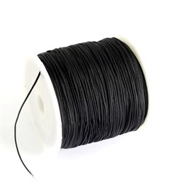 Knyttesnor - Nylonsnor. Sort. 1 mm. 300 meter