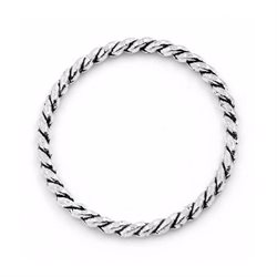  O-ring "snoet". Lukket. Tibetansk sølv. 26 mm. 5 stk.