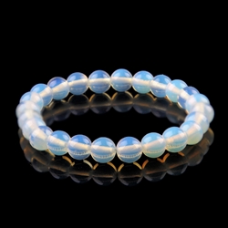 Opal - Opalit armbånd. Elastisk. 66 mm