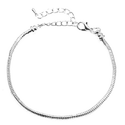 Slange armbånd til led m.m. Forsølvet. 21 cm
