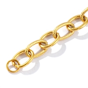 Armbånd delikat håndlavet kæde. 18k PVD forgyldt stål. 19 cm