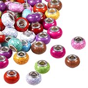 Led - charms i Howlit look med stort hul