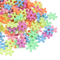 Perler mellem perler. Møllehjul. 8 mm. Pastel mix. 200 stk.