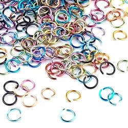 O-ringe i aluminium. Mix farve. 8 mm. 100 stk.