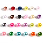 Akryl perle sortiment i perlemors look. 24 farver