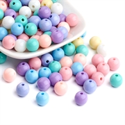 Perler i pastel farver. 10 mm. 50 stk.