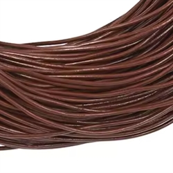Lædersnor. Brun. 1.5 mm. 100 meter