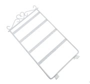 Smykkestativ til øreringe. Hvid lakeret. 48 huller