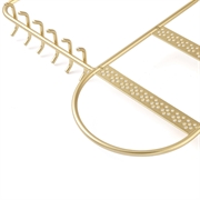 Smykkestativ med bakke. Mat guld look. 30 cm