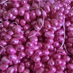 Ferskvandsperler. Potato. 6 - 8 mm. Pink