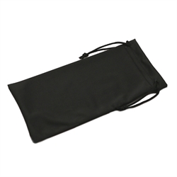Gavepose i silke look. 17 cm. Sort
