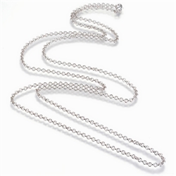 Halskæde - Rolo. Platineret. 3 mm. 60 cm 