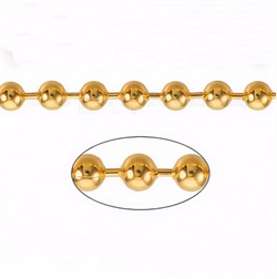 Kuglekæde. ION forgyldt. Grade A. 2.3 mm.