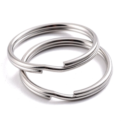 Nøglering. Rustfri stål (304). Stor model. 38 mm.