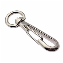 Karabinhage med fjederlukke. Slank model. 54 mm