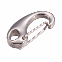 Karabinhage med fjederlukke. Rustfri stål. 26 mm