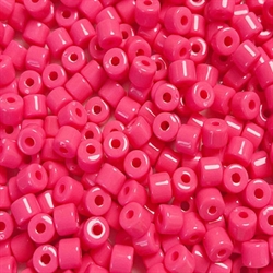 Perler "Tønde" - pony beads. 6 mm. Hot Pink. 50 stk.