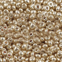 Glasperler - seed perler 8/0. 3 mm. Lys forgyldt. 400 stk. 