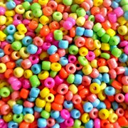 Glasperler - seedperler 4 mm 6/0. Neon.