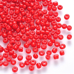 Seed beads. 2 mm. 20 gram/1100 stk. Rød.