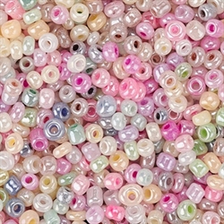 Seed beads i sarte farver. Ceylon. 12/0. 2 mm. 2000 stk.