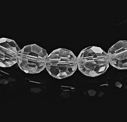 Krystalglas perle. Facetteret. Klar. 16 mm. 10 stk.