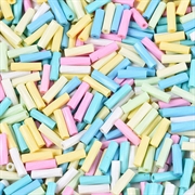 Rocailles glas stift perler. 6x2 mm. Pastel mix. 400 stk.