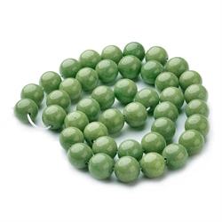 Jade perler. Lys grøn Mashan Jade. 8 mm
