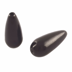 Perler dråber. Akryl. Sort. 17 mm. 50 stk.