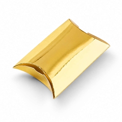 Gaveæske, foldeæske. 115 x 70 mm. Guld. 10 stk.