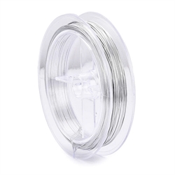 Aluminium wire-tråd. Platineret. 0,6 mm. 30 meter