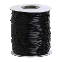 Vokset polyester. Sort. 2 mm. Grade A. 100 meter