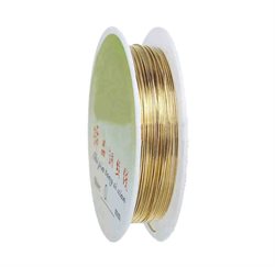 Smykkewire- smykketråd. Forgyldt kobber. 0.3 mm