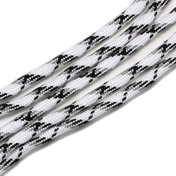 Faldskærmsline. Hvid - sort camo. 4 mm