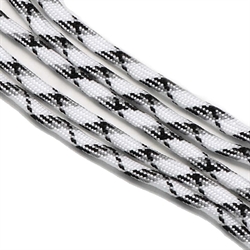 Faldskærmsline. Hvid - sort camo. 4 mm