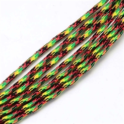 Faldskærmsline. Lime - gul camo. 4 mm