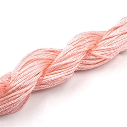 Knyttesnor - Nylonsnor. Pink/laks. 1 mm. 27 meter,