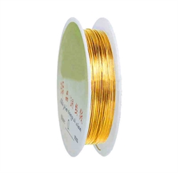 Smykkewire- smykketråd. Forgyldt kobber. Grade A. 1 mm