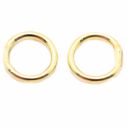 O-ring. Forgyldt Sterling sølv. Lukket. 4 mm. 5 stk.
