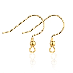Ørekrog. 18k ION forgyldt stål. Grade A. 22 mm. 1 par