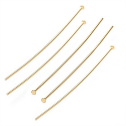 Perlestave. 18k PVD forgyldt stål. Grade A+. 35 mm. 10 stk.