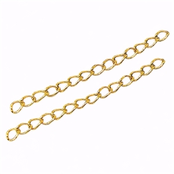 Forlænger kæde. Forgyldt. 50x3 mm. 10 stk.
