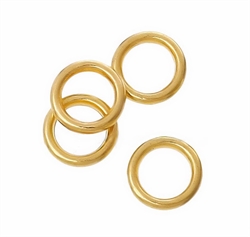 O-ringe. Lukkede. Forgyldt. 8 mm. Ca. 20 stk.